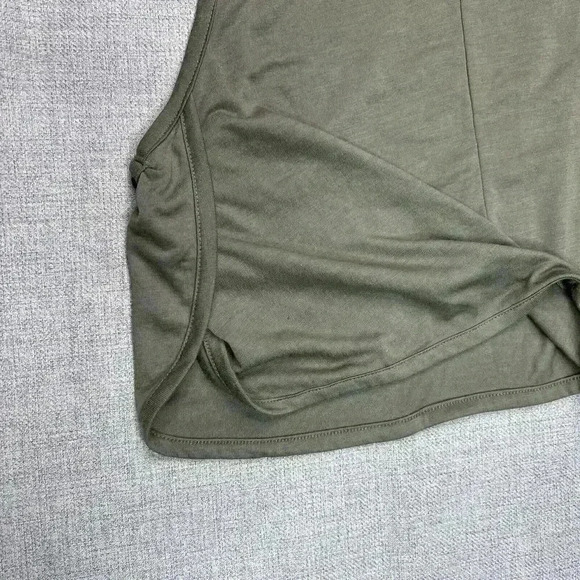Gymshark Cropped Tank Top Green Color Floral Logo Sz S - Picture 9 of 9